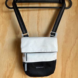 Sherpani Pica Small Cross Body Bag Recycled Fabric Compact Beige Black Purse